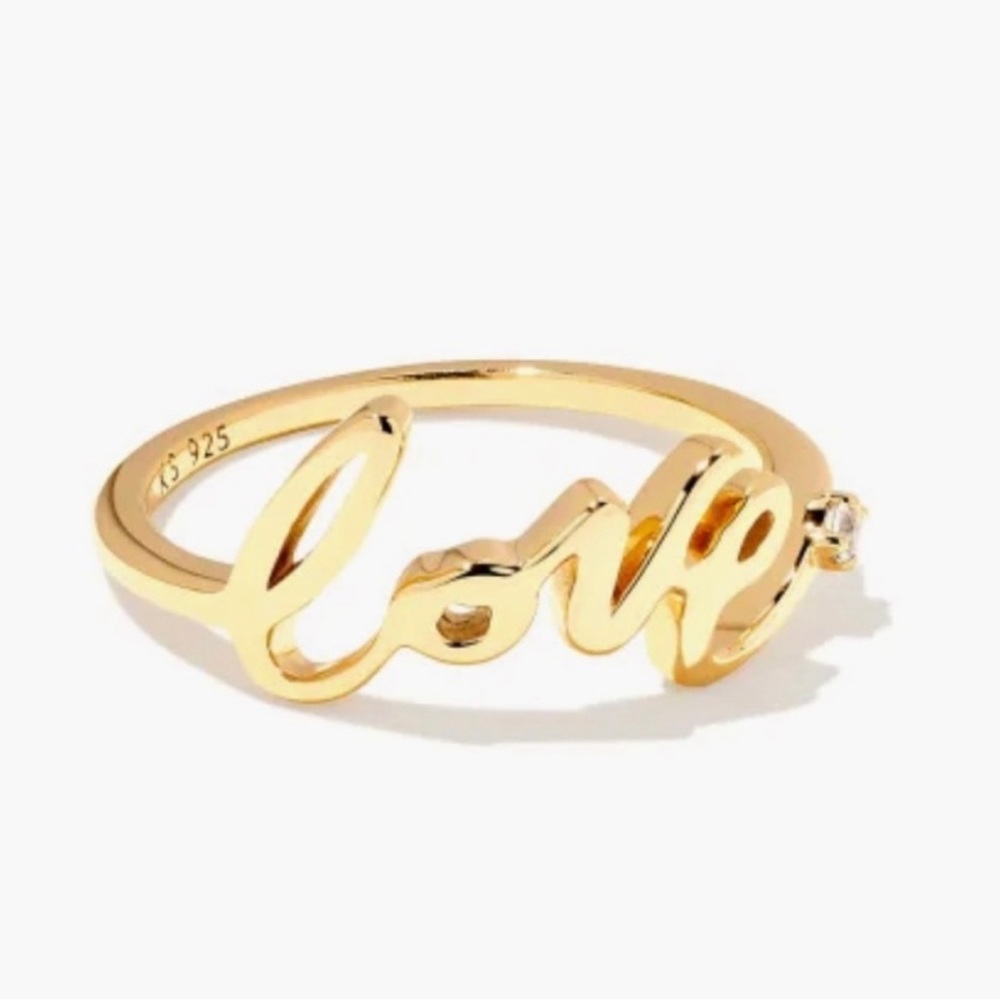 LOVE Script Ring